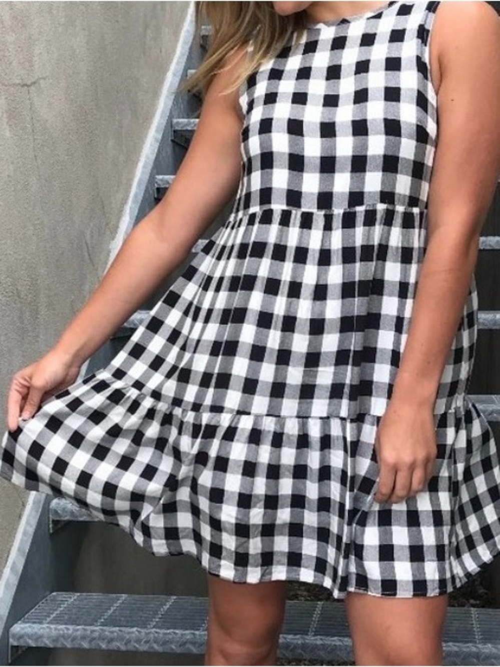 B&W Plaid Dress